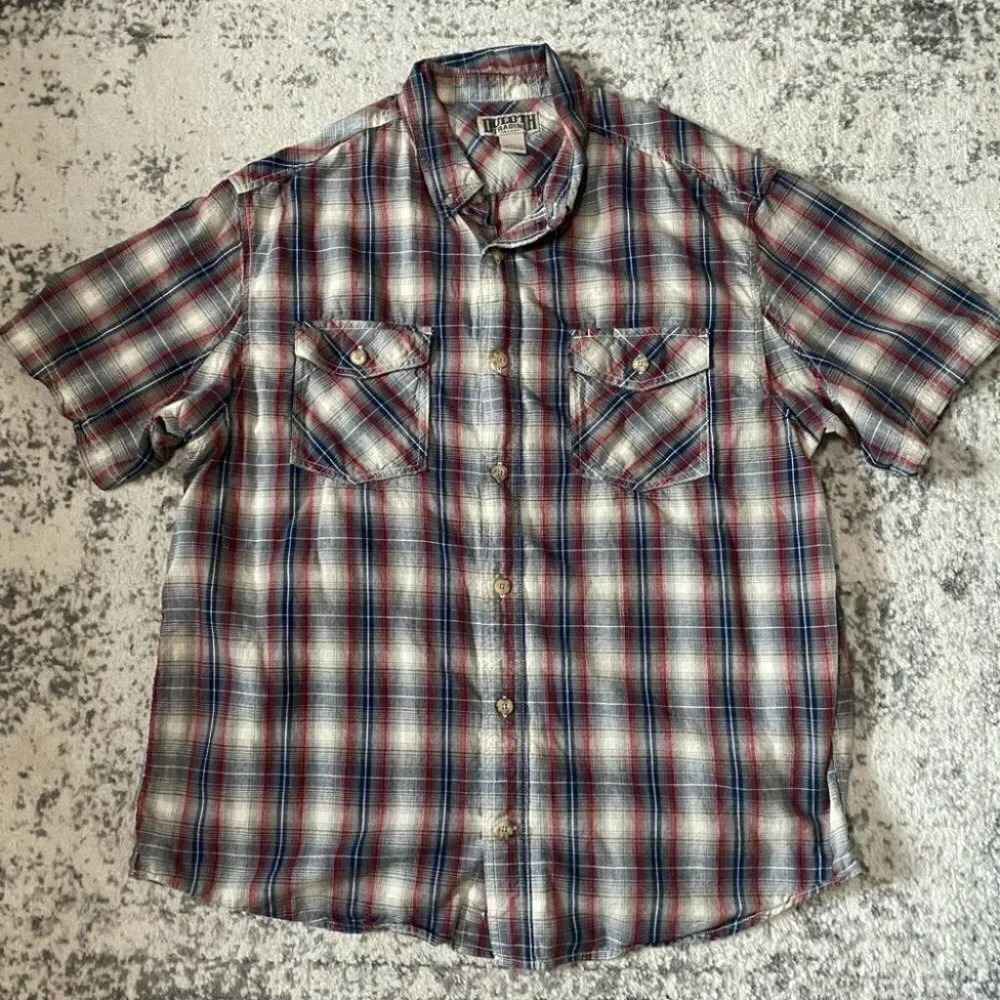 Duluth Trading Company button down plaid XL